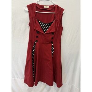 Killreal Rockabilly Dress Polka Dot Pin Up Retro Swing A-Line Mid-Century